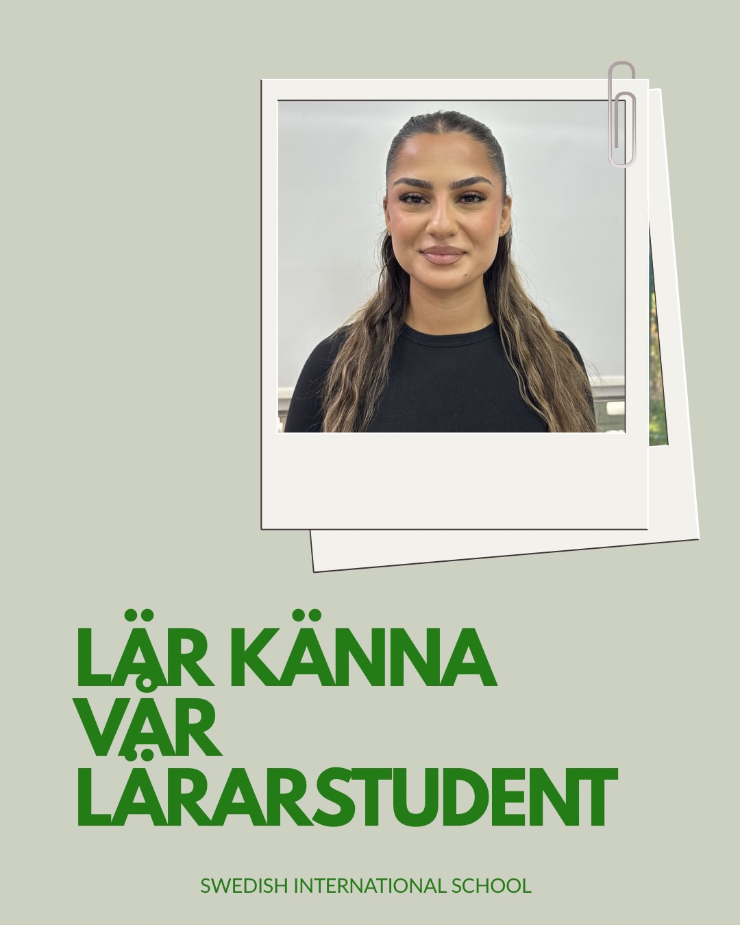 👩🏼‍🏫 Lär känna vår lärarstudent Manar! Kul att ha dig hos oss! #lärarstudent #presentation #swedishinterna…