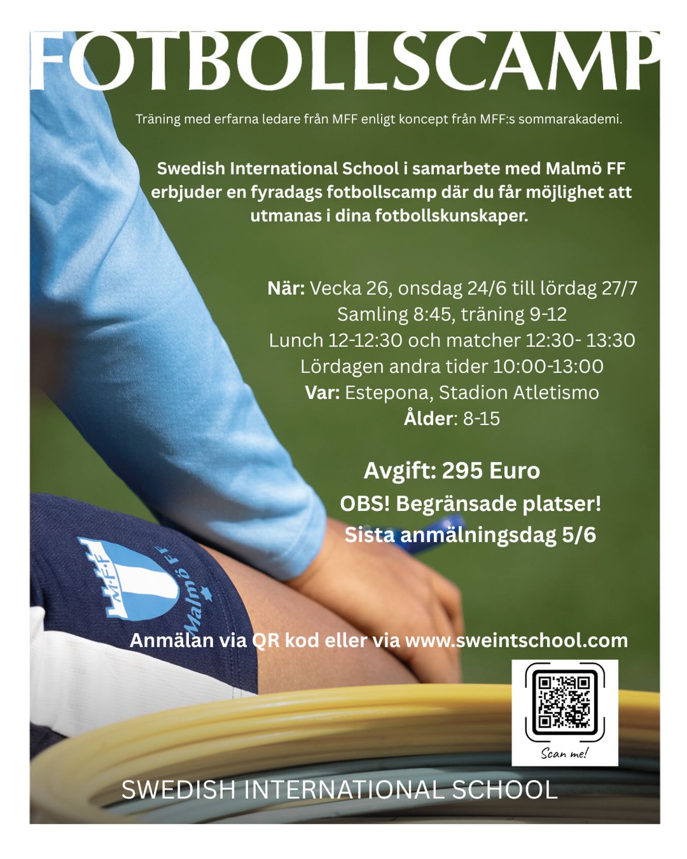 Missa inte anmäla till sommarens fotbollscamp!