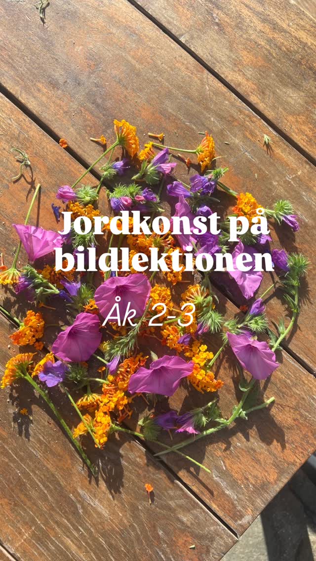 🌺På bildlektionen har lågstadiet arbetat med jordkonst, eller land art som det heter på engelska. Det är en…