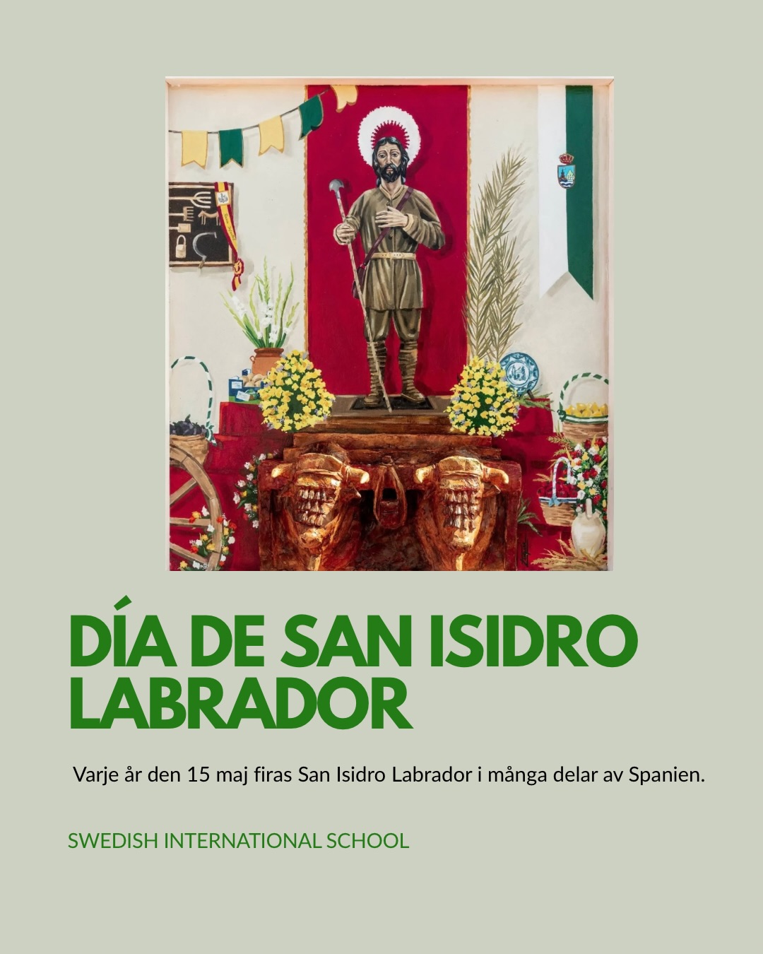 🌾 Idag firar vi San Isidro Labrador – böndernas och jordbrukarnas skyddshelgon. En dag för att hylla landsby…
