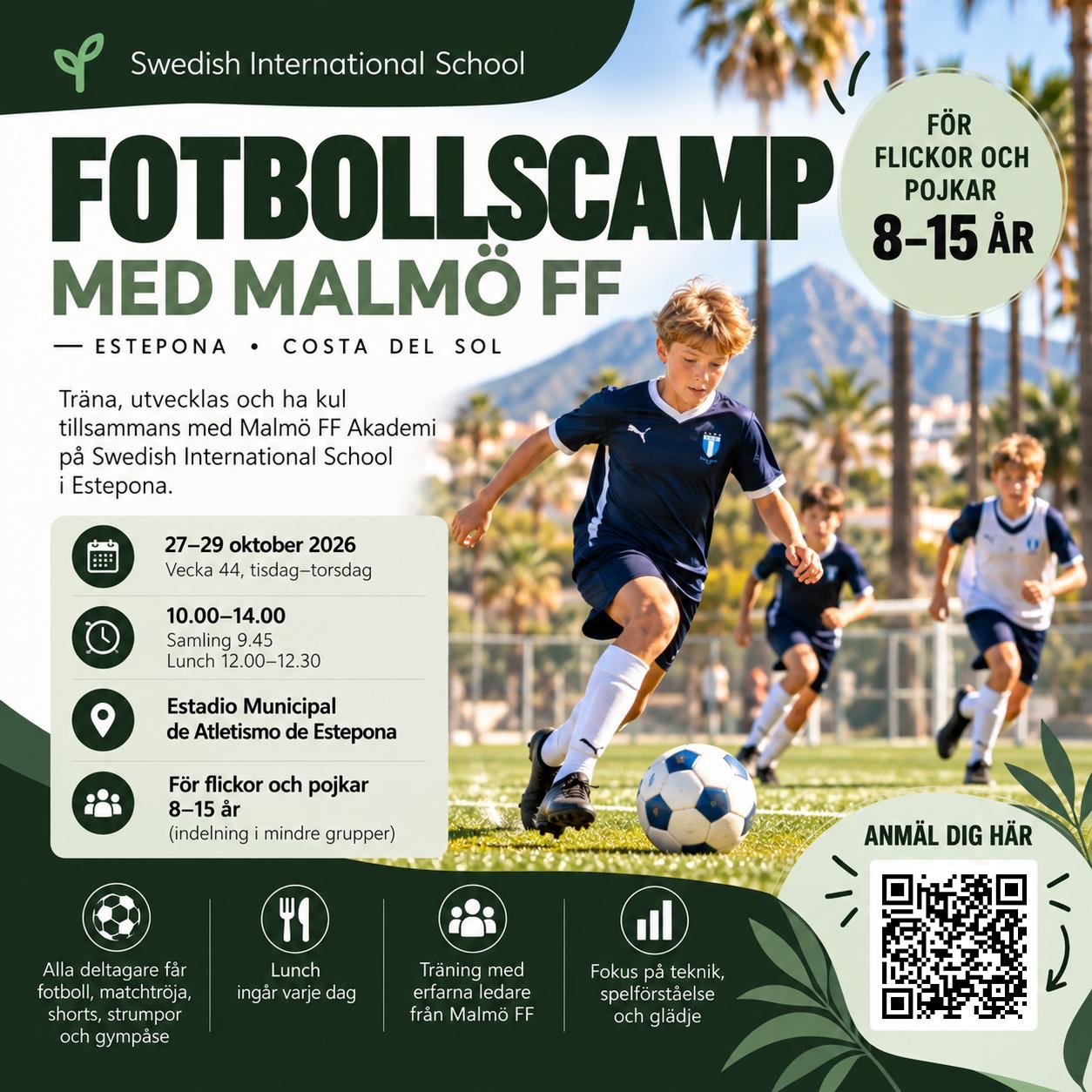 ⚽️ Anmäl dig till vår fotbollscamp med MFF! 💙🤍 Ta chansen att utvecklas, träna och ha riktigt kul tillsamma…