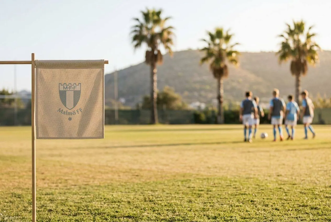 Entrenamiento de fútbol en el campo de hierba de Estepona